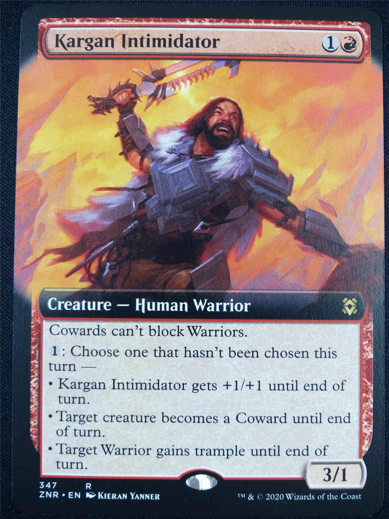 Kargan Intimidator Extended Art - ZNR - Mtg Card #FG