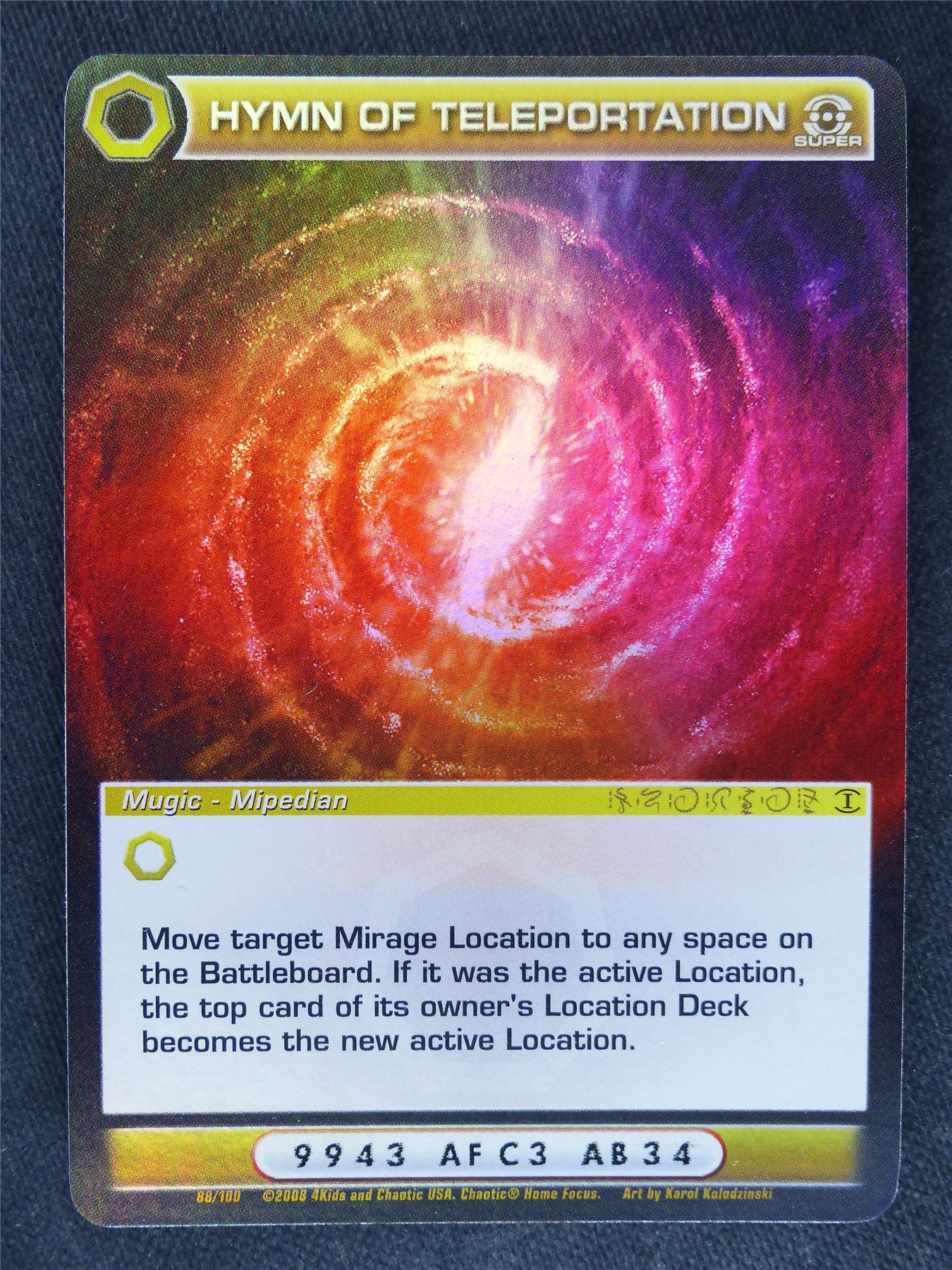 Hymn of Teleportation 88/100 Foil - Chaotic Cards #J6