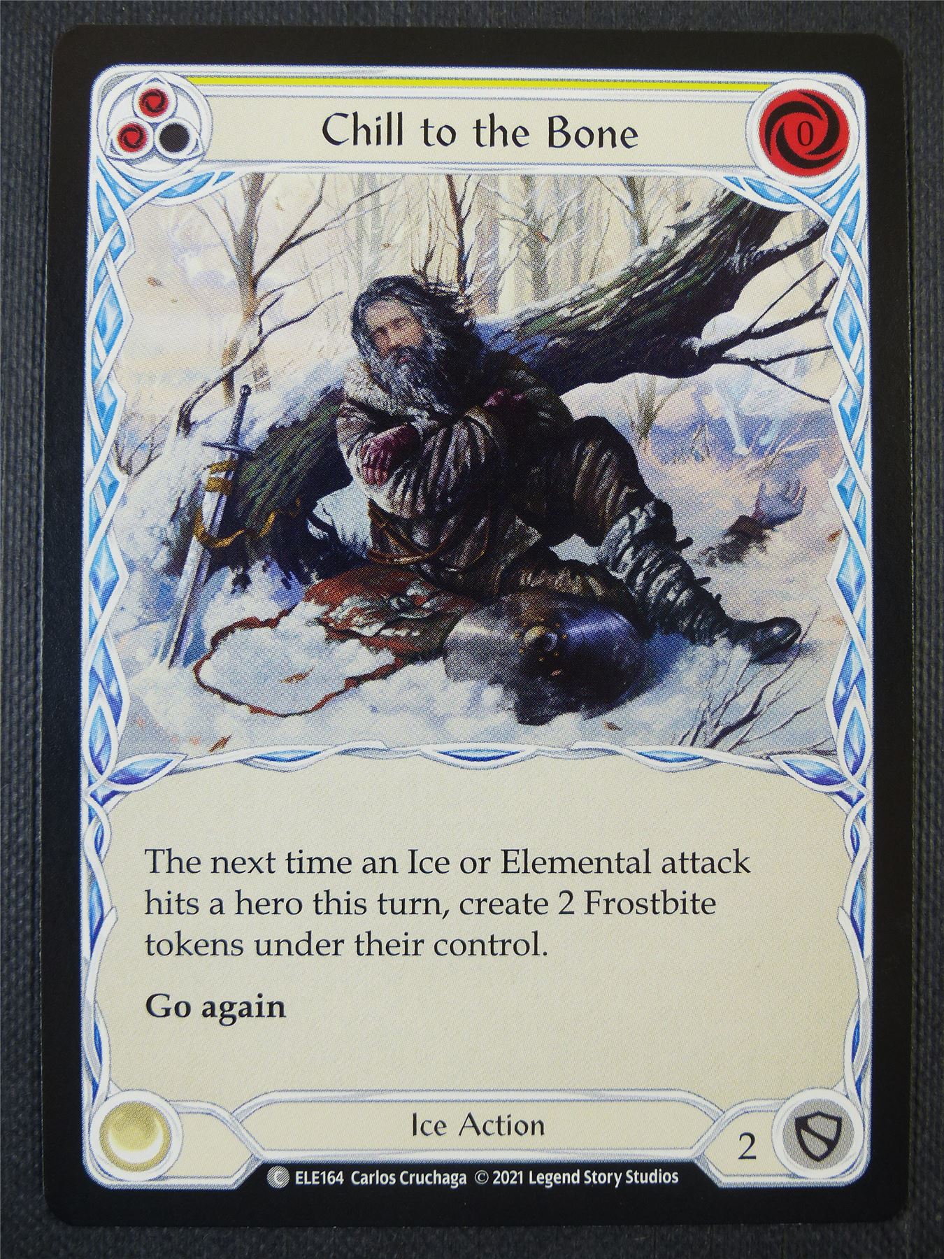 Chill to the Bone - Yellow - Tales of Aria 1st ed - Flesh and Blood Card #61U