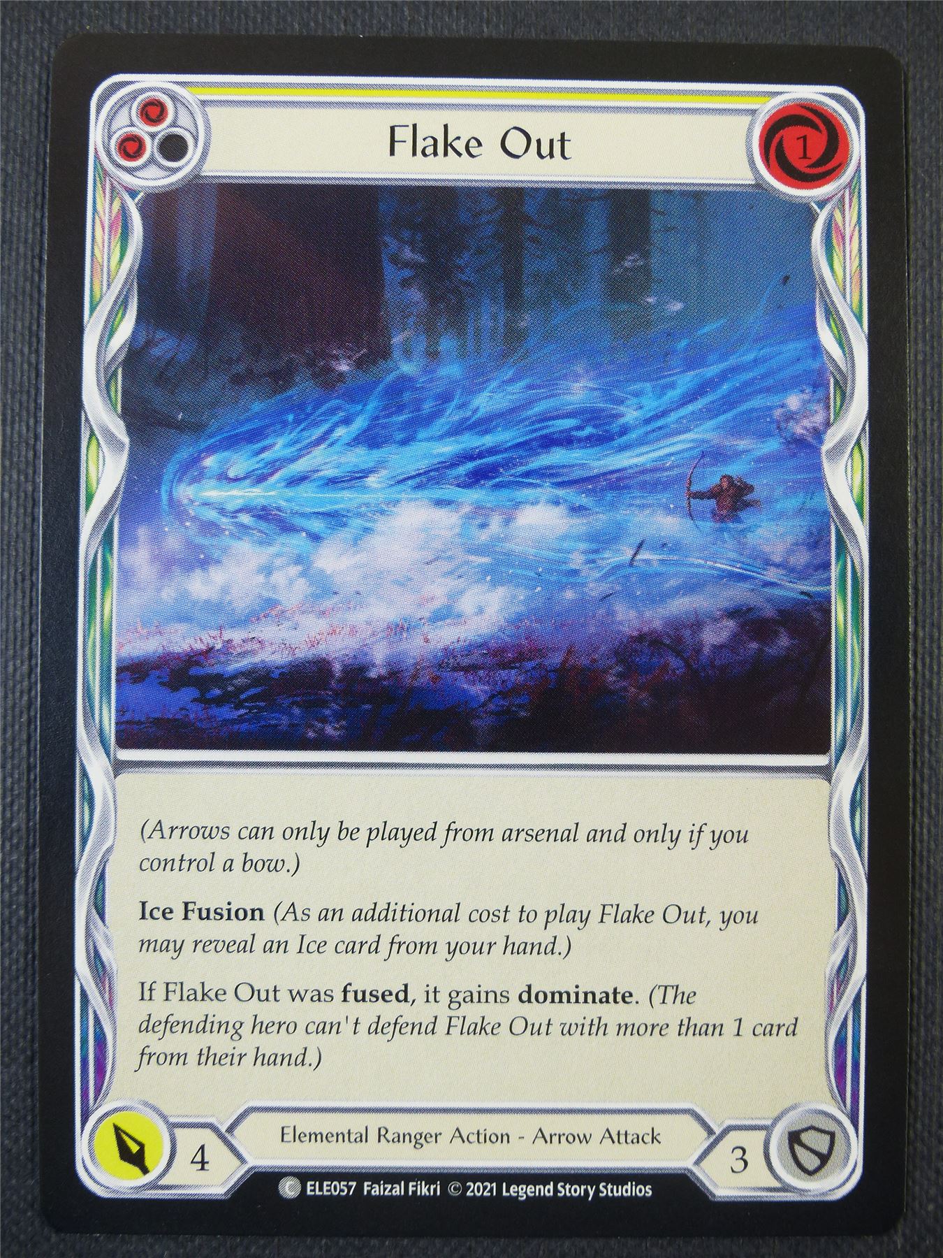 Flake Out - Yellow - Tales of Aria 1st ed - Flesh and Blood Card #623