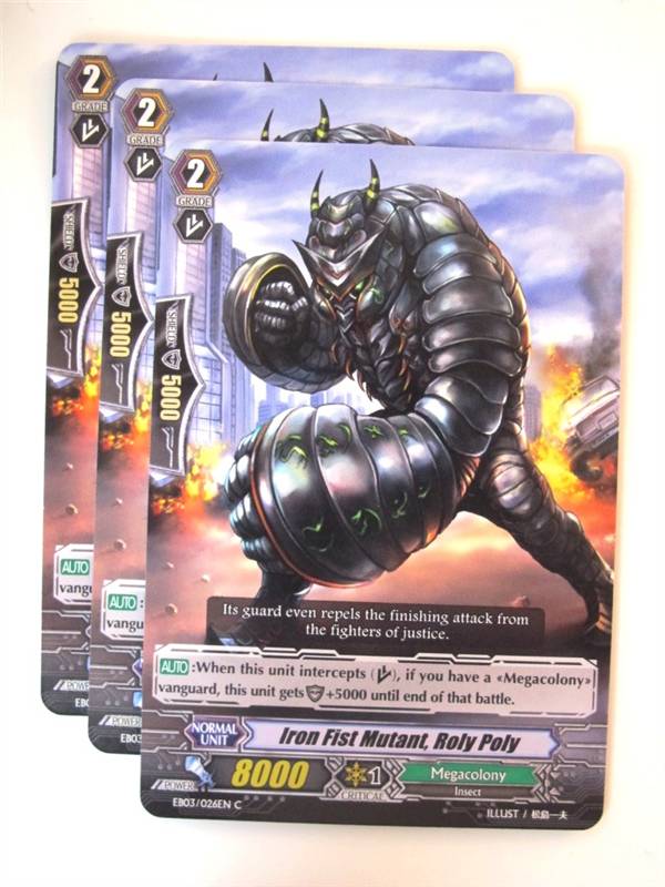 3x Iron Fist Mutant Roly Poly - Cardfight!! Vanguard
