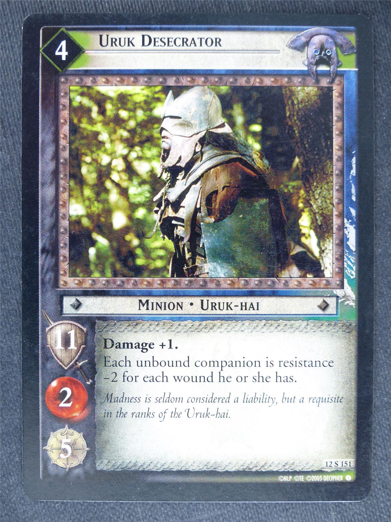 Uruk Desecrator 12 S 151 - played - LotR Cards #L0