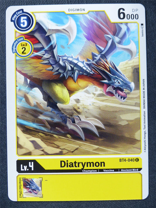 Diatrymon BT4-040 C - Digimon Cards #ZZ