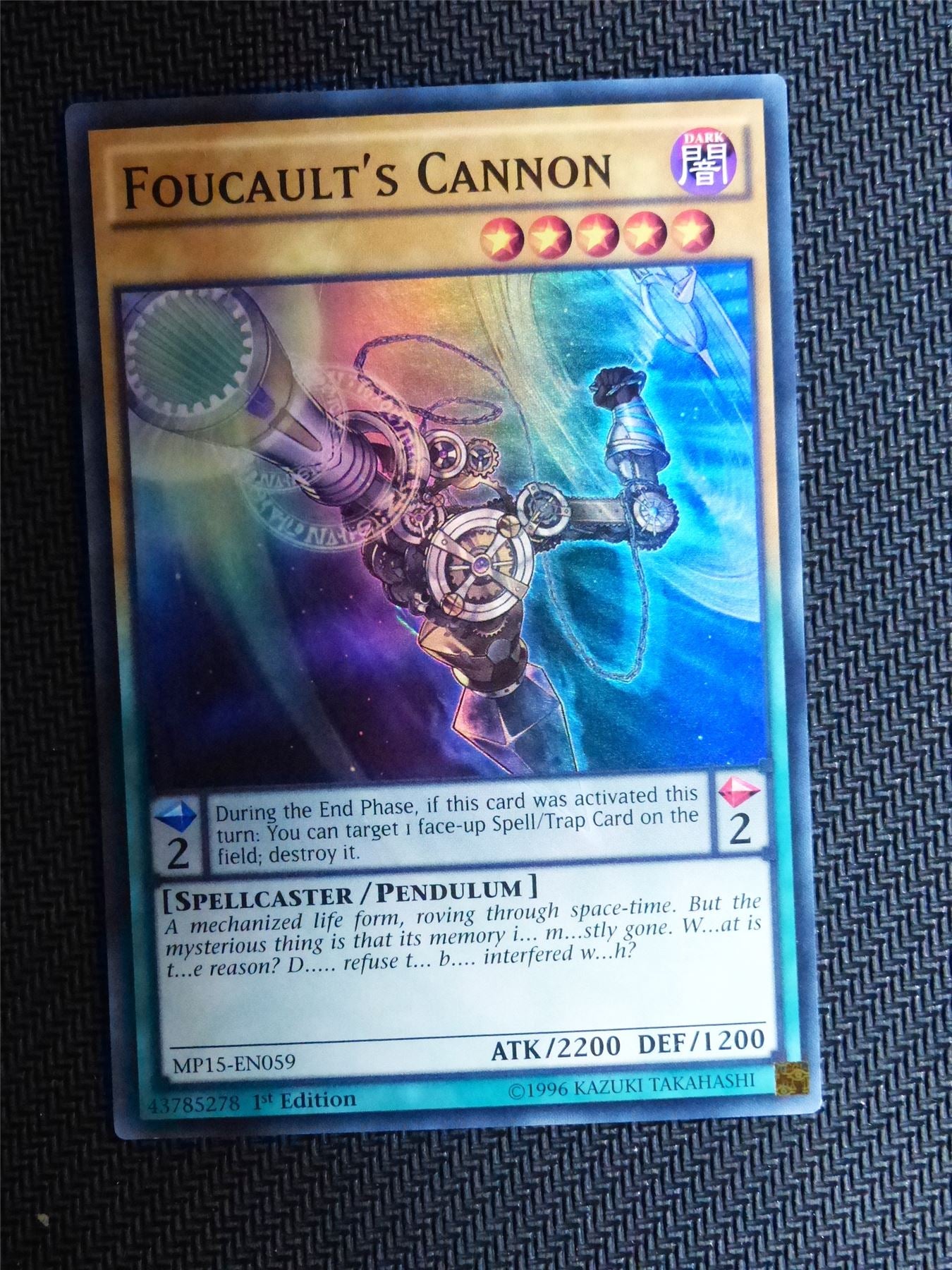 Foucaults Cannon - MP15 - Super Rare - Yugioh Card # 1C60 Archeron Foucaults Cannon - MP15 - Super Rare - Yugioh Card # 1C60 Archeron