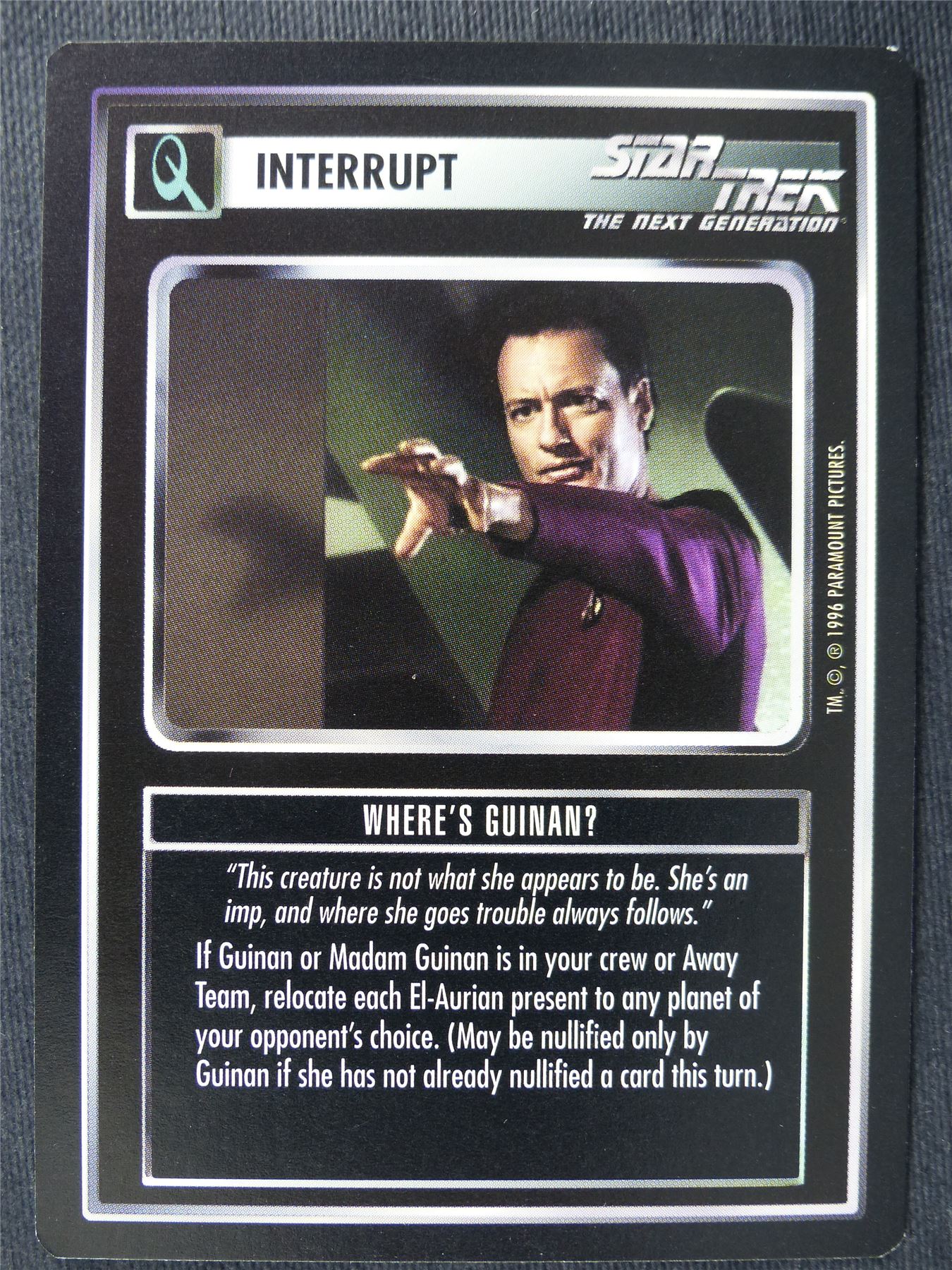 Where's Guinan? - NG - Star Trek Cards #ZC