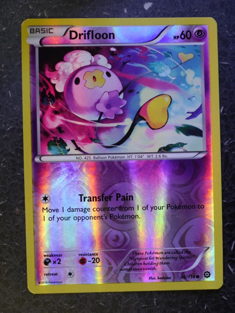 pokemon card drifloon Pokemon Cards: DRIFLOON 46/114 REVERSE HOLLOW # 5G95 – Archeron
