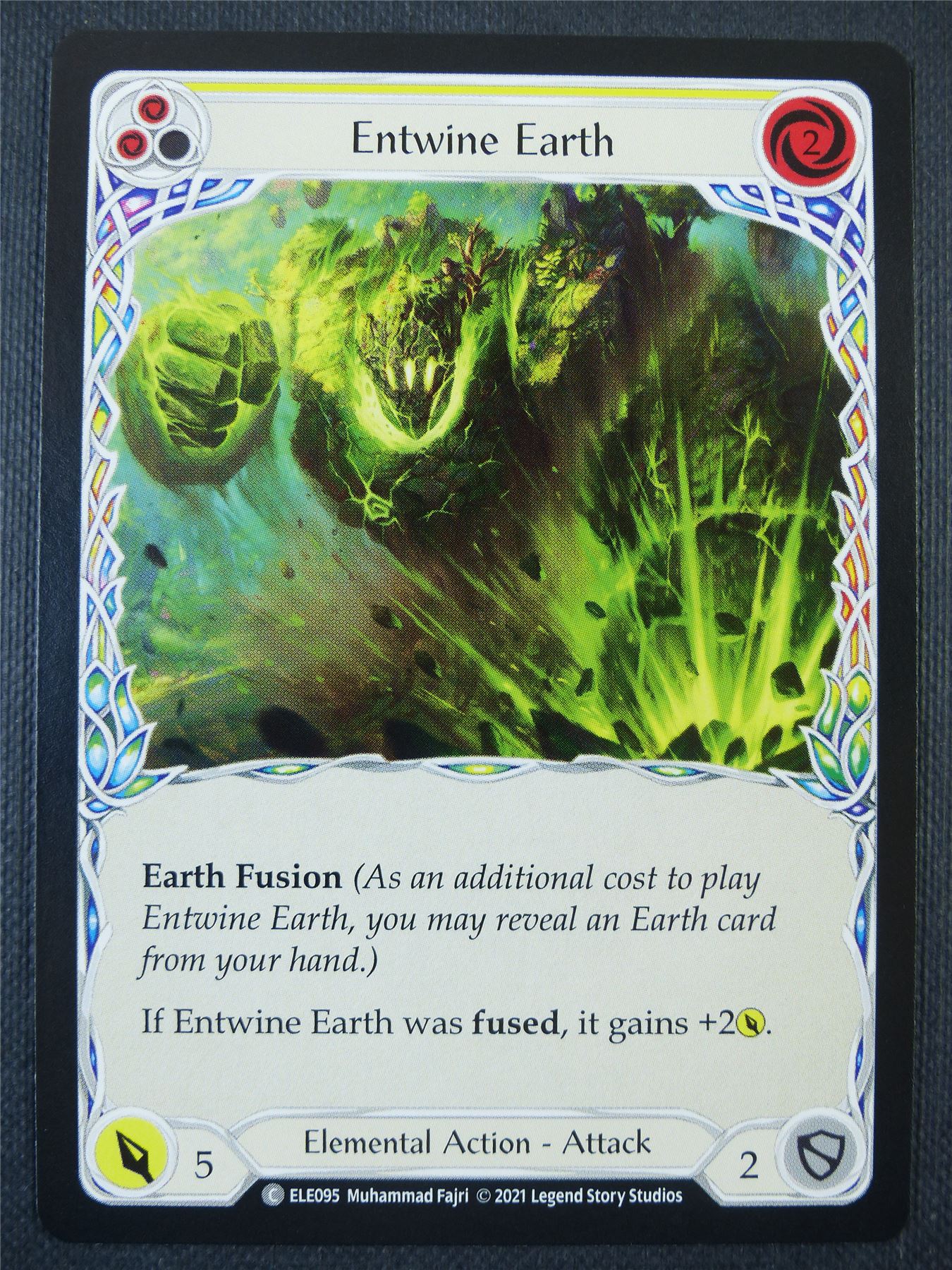 Entwine Earth - Yellow - Tales of Aria 1st ed - Flesh and Blood Card #62K