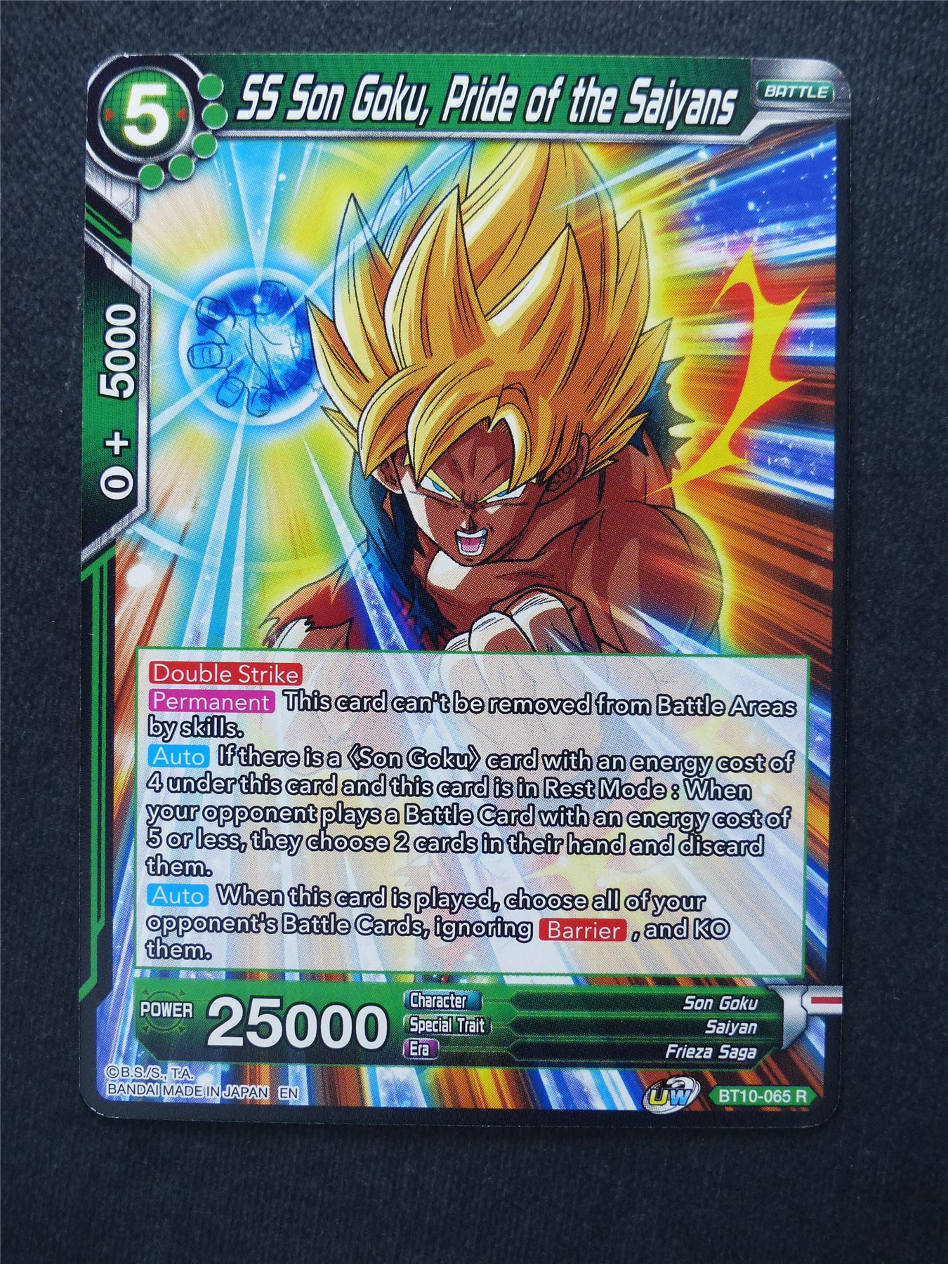 SS Son Goku Pride of the Saiyans - Dragon Ball Super Cards #X6
