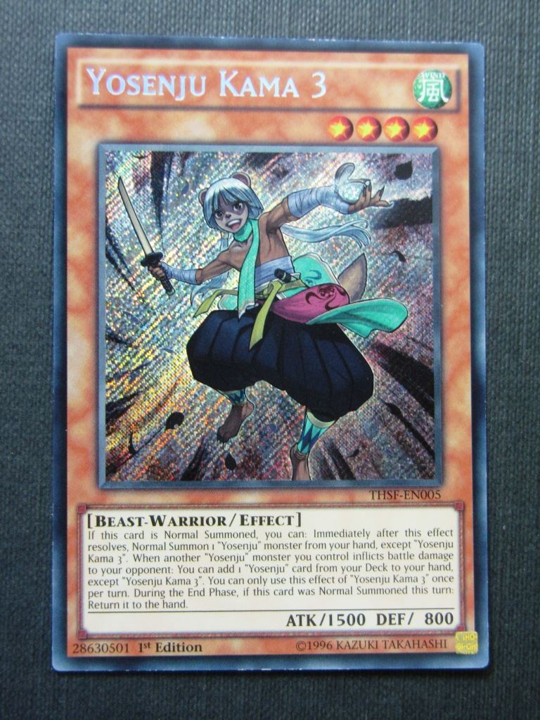 yugioh yosenju cards Yosenju Kama 3 THSF Secret Rare - 1st ed