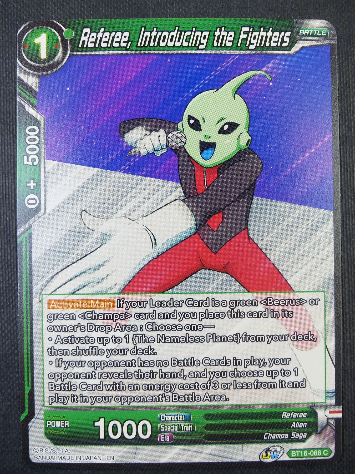 Referee Introducing the Fighters - Dragon Ball Super Card #80I