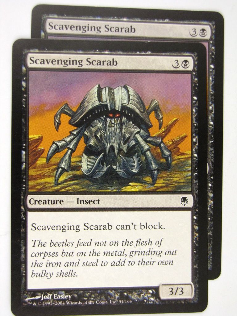 MTG Magic: the Gathering Cards: SCAVENGING SCARAB x2: DST