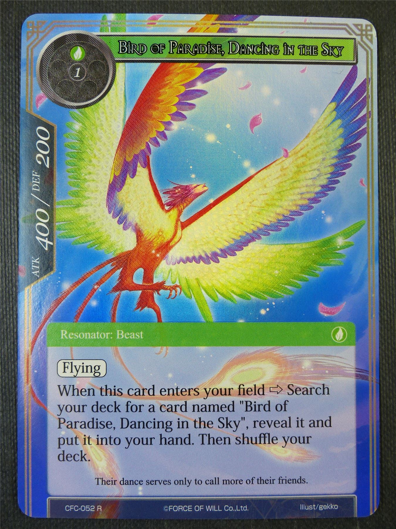 Bird of Paradise Dancing in the Sky Foil - Force of Will Card #289