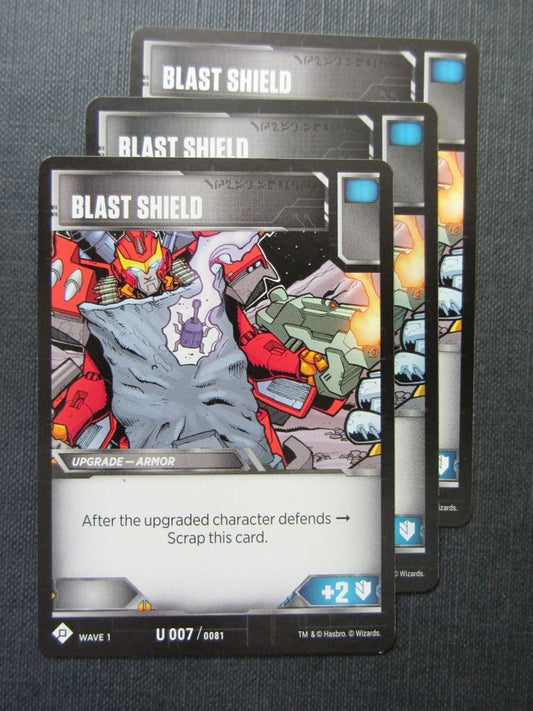 Blast Shield U 007/081 x3 - Transformers Cards # 7F18