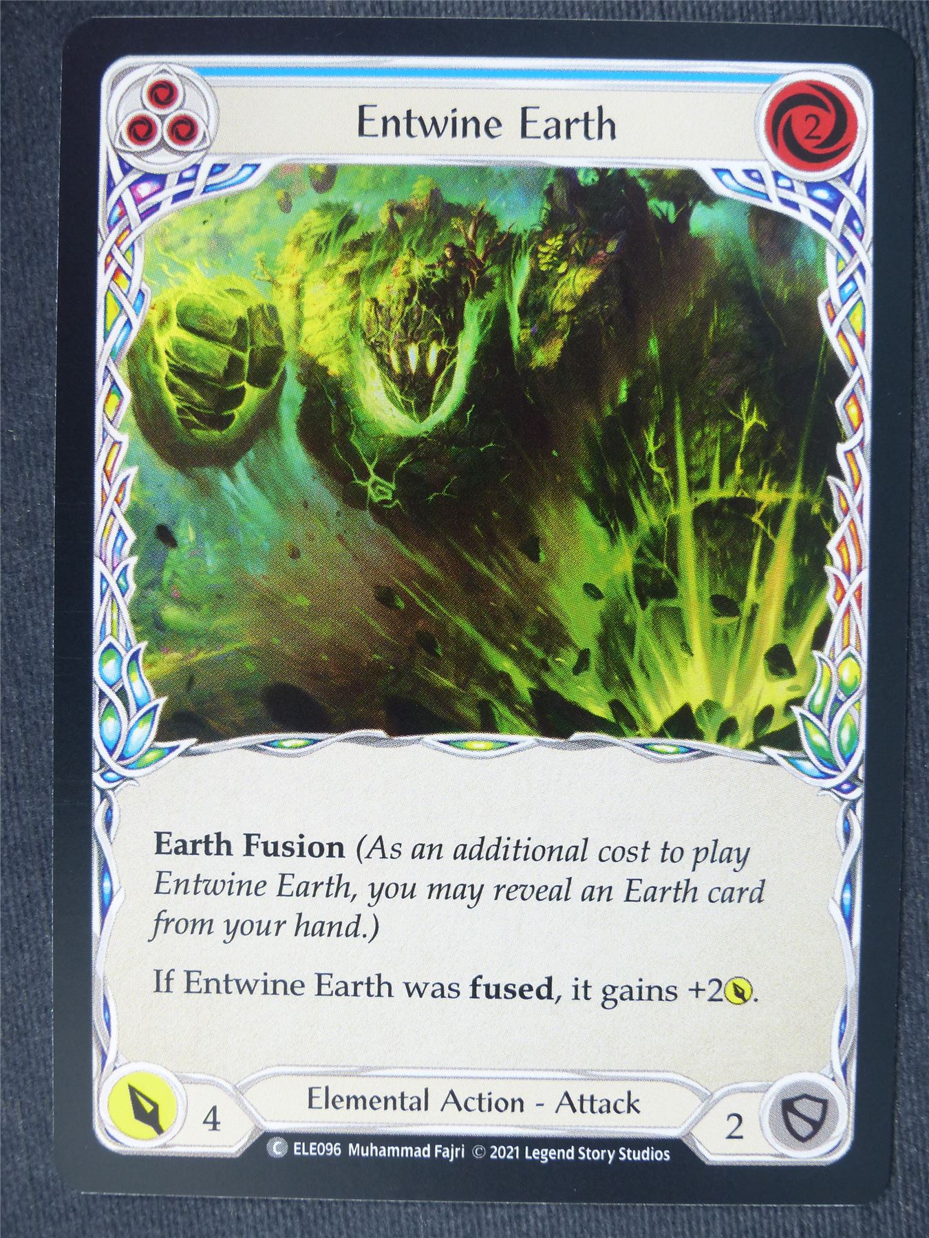 Entwine Earth C Foil Blue - 1st Ed Tales of Aria - Flesh and Blood