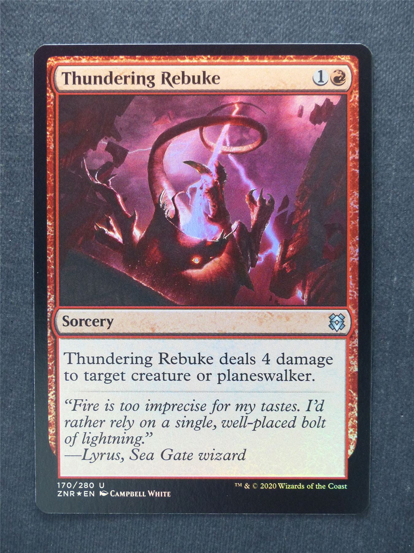 Thundering Rebuke Foil - Mtg Magic Cards #RA
