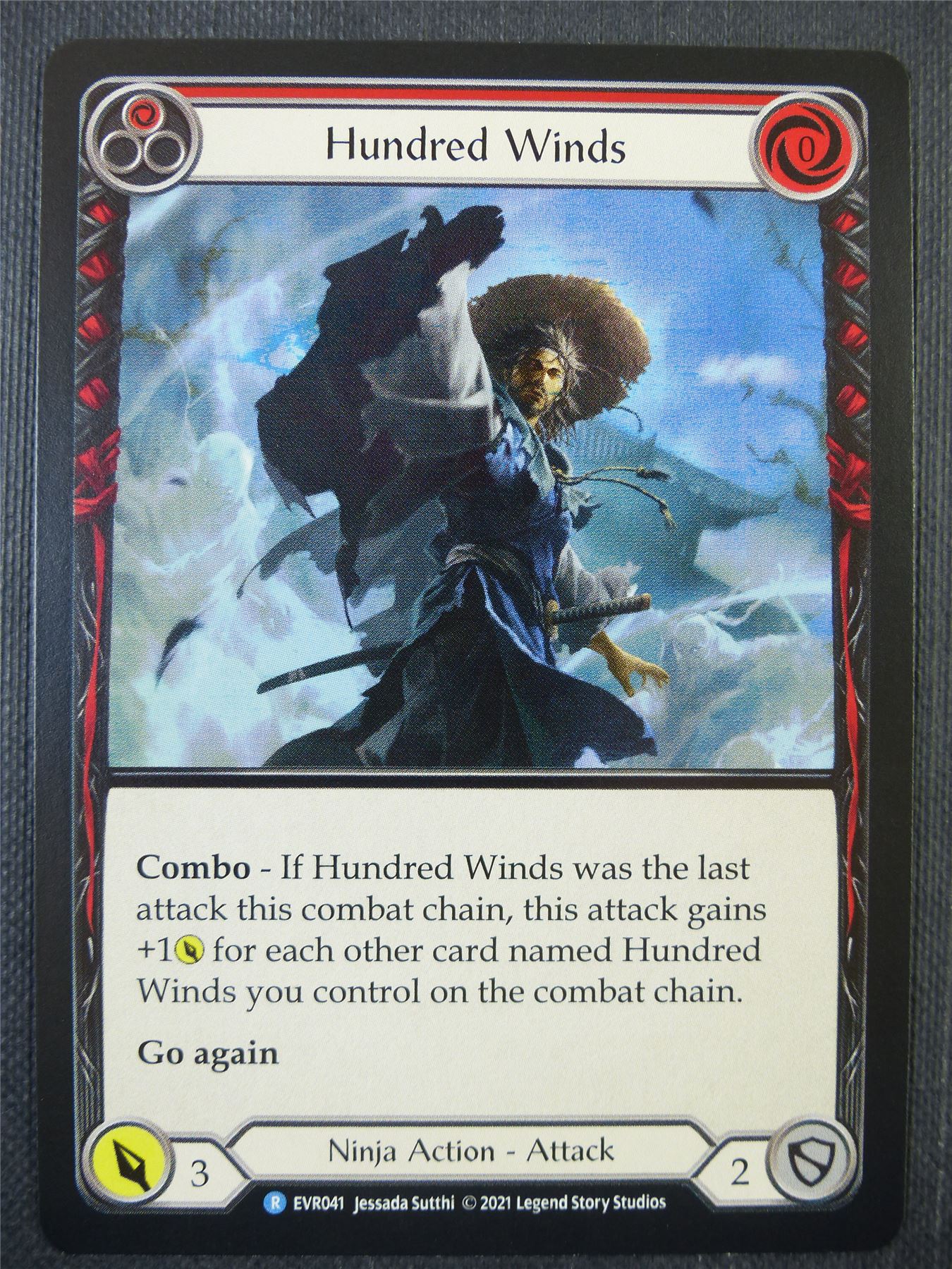 Hundred Winds Red - 1st ed Everfest - Flesh & Blood Card #6I5