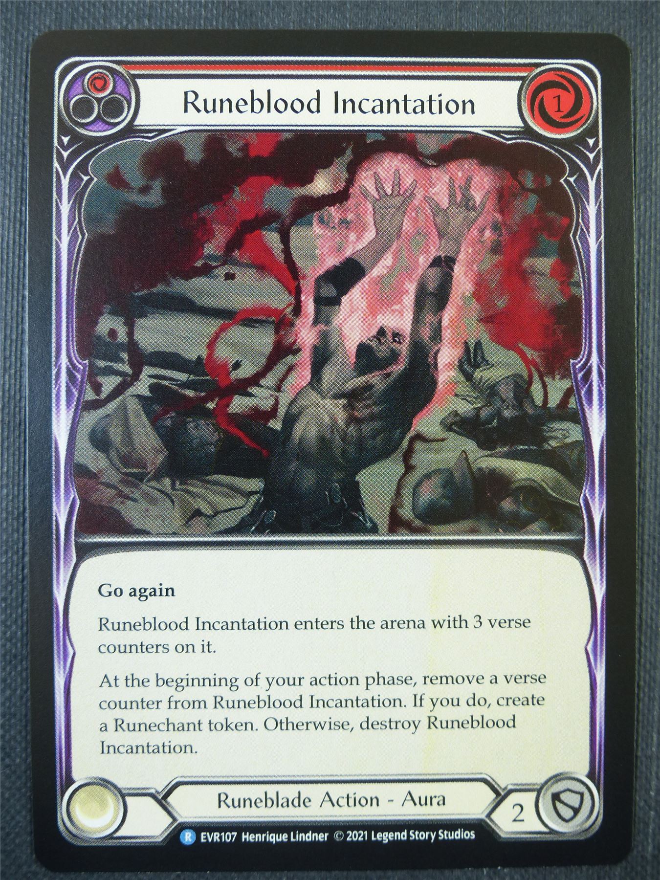 Runeblood Incantation Red - 1st ed Everfest - Flesh & Blood Card #6HT
