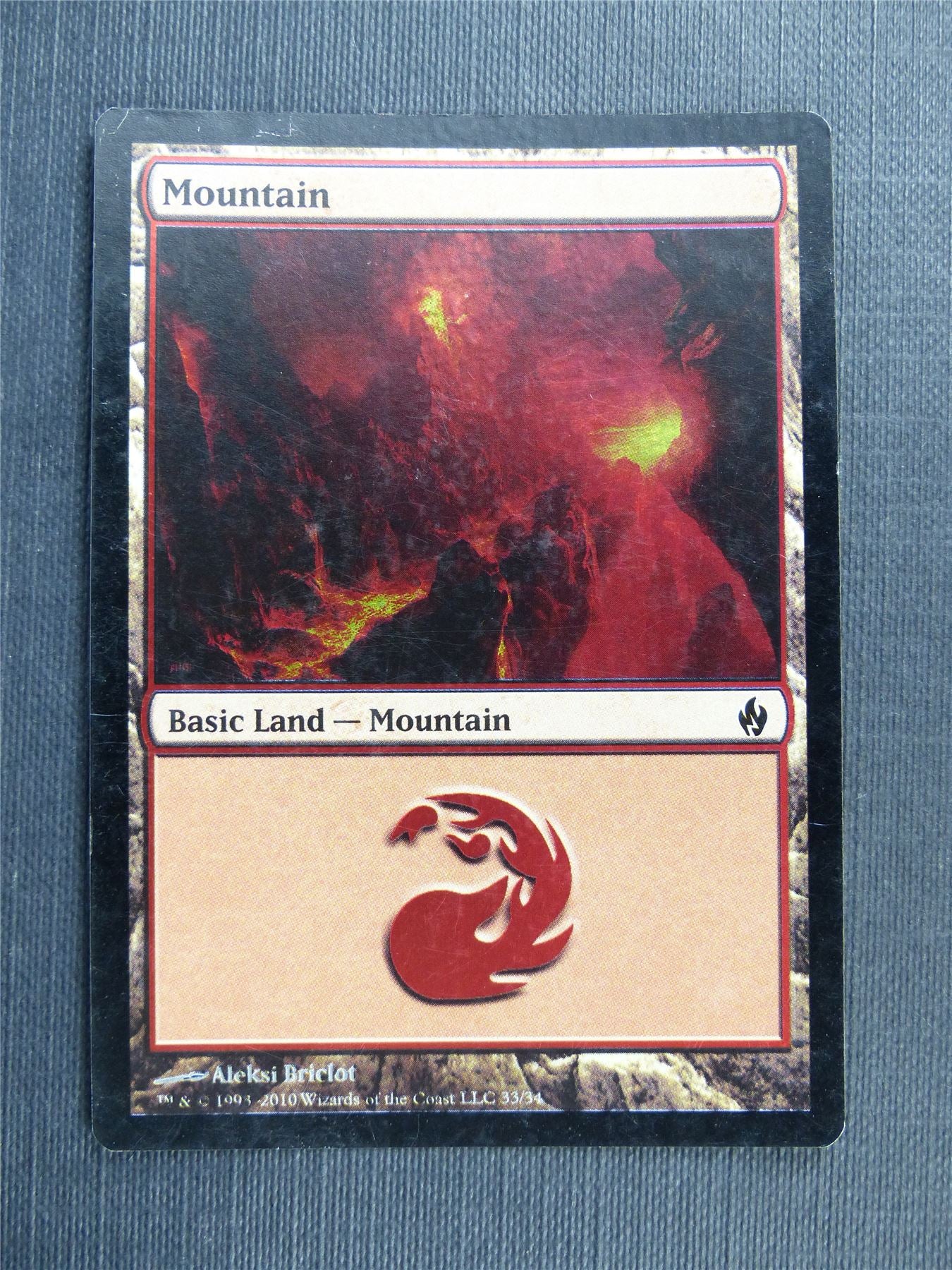 Mountain 33/34 Foil played - Mtg Magic Cards #4CX