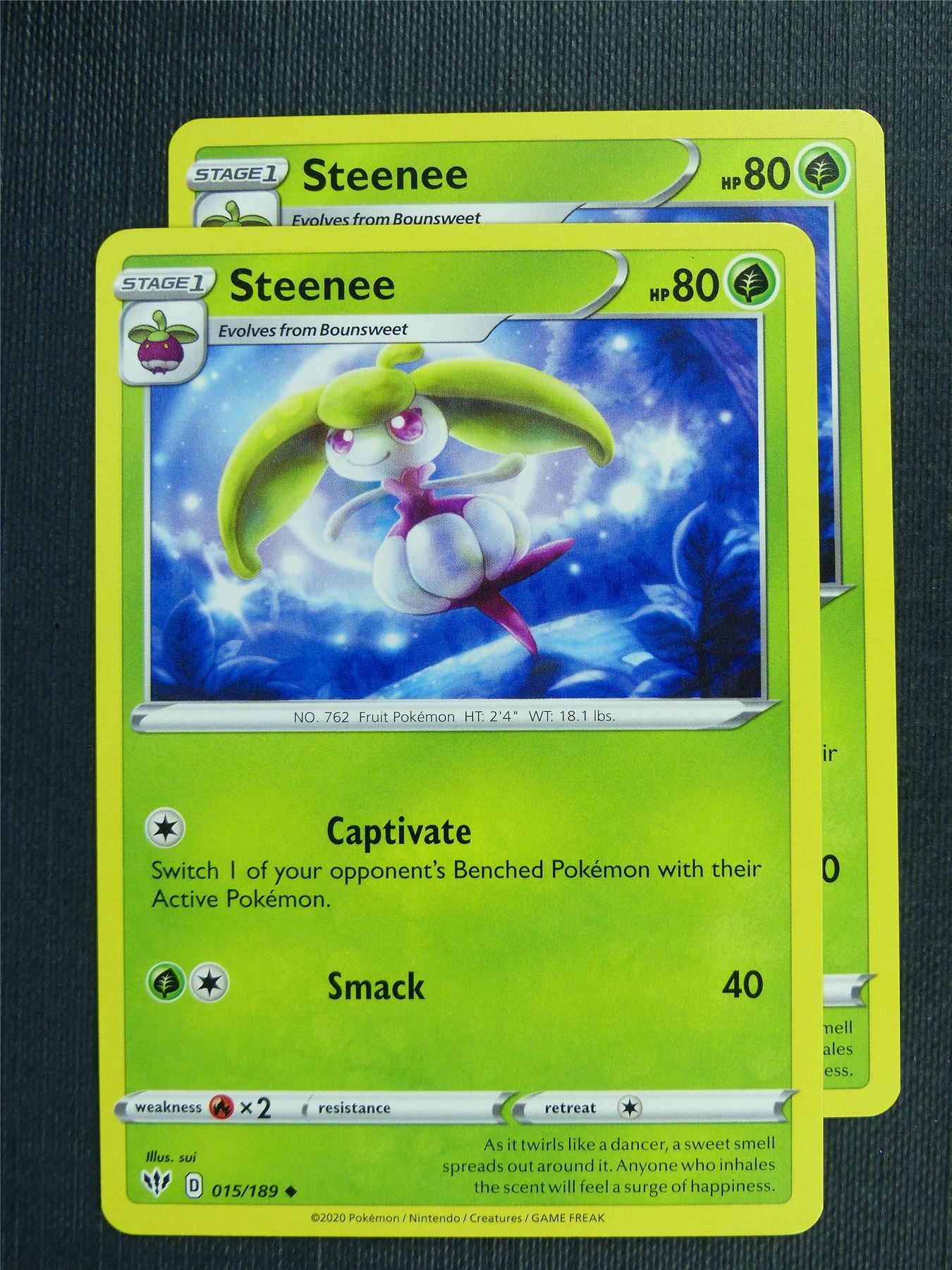 Steenee 015/189 x2 - DAA - Pokemon Card #3DK