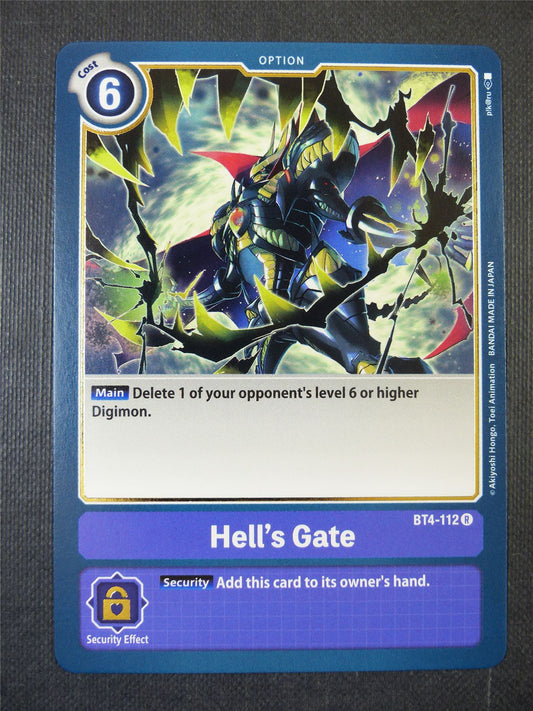 Hell's Gate BT4-112 R - Digimon Card #206