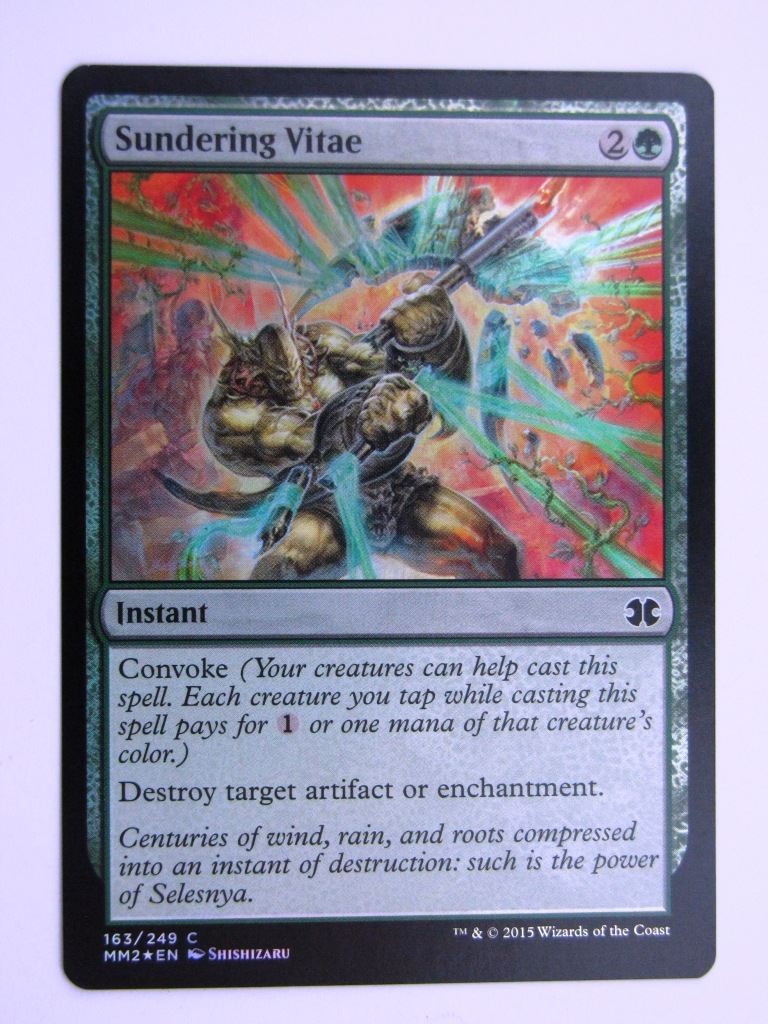 MTG MODERN MASTERS TWO FOIL: SUNDERING VITAE # 27J61