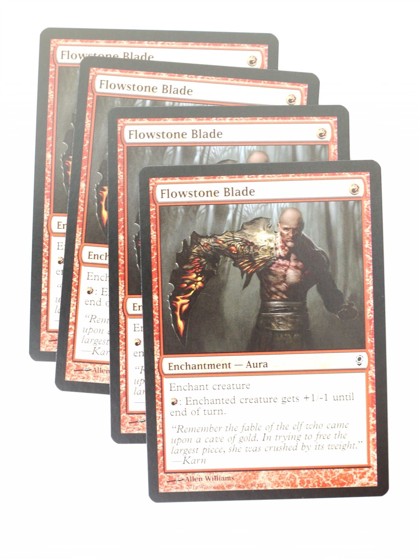 Mtg - Conspiracy - 4x Flowstone Blade