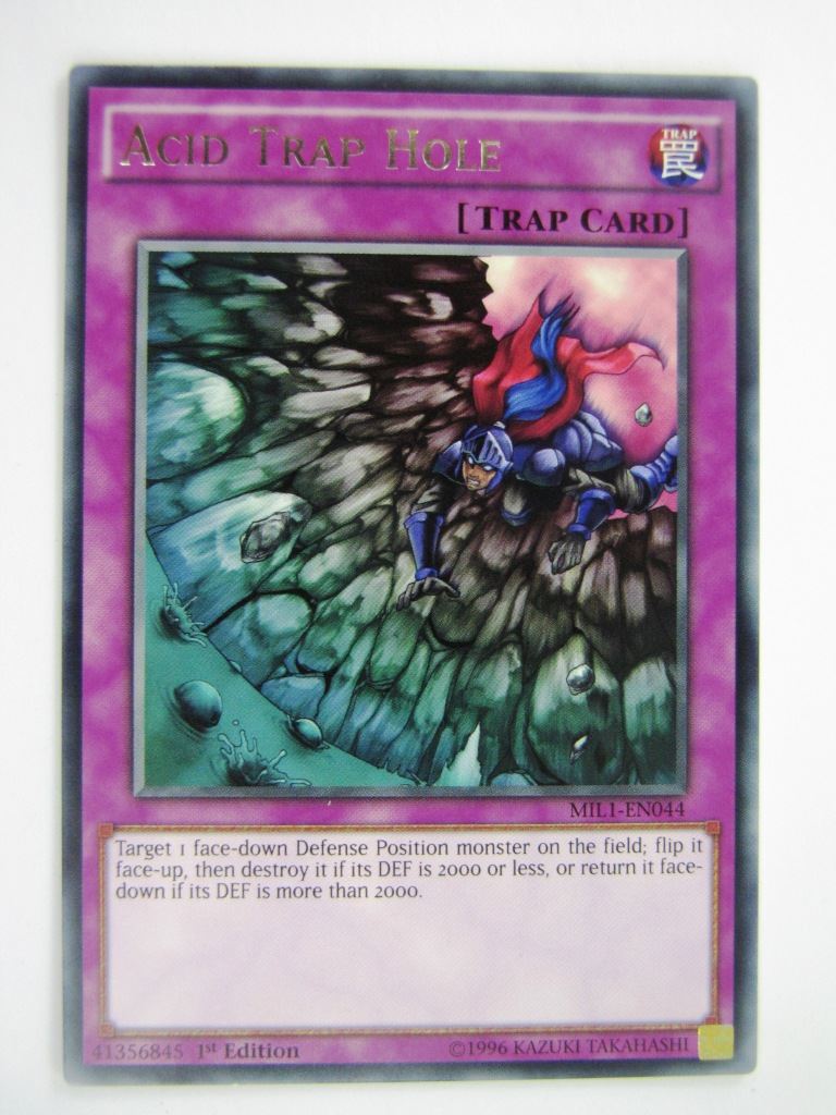 Yugioh Cards: ACID TRAP HOLE MIL1 RARE # 11J6 Archeron Yugioh Cards: ACID TRAP HOLE MIL1 RARE # 11J6 Archeron