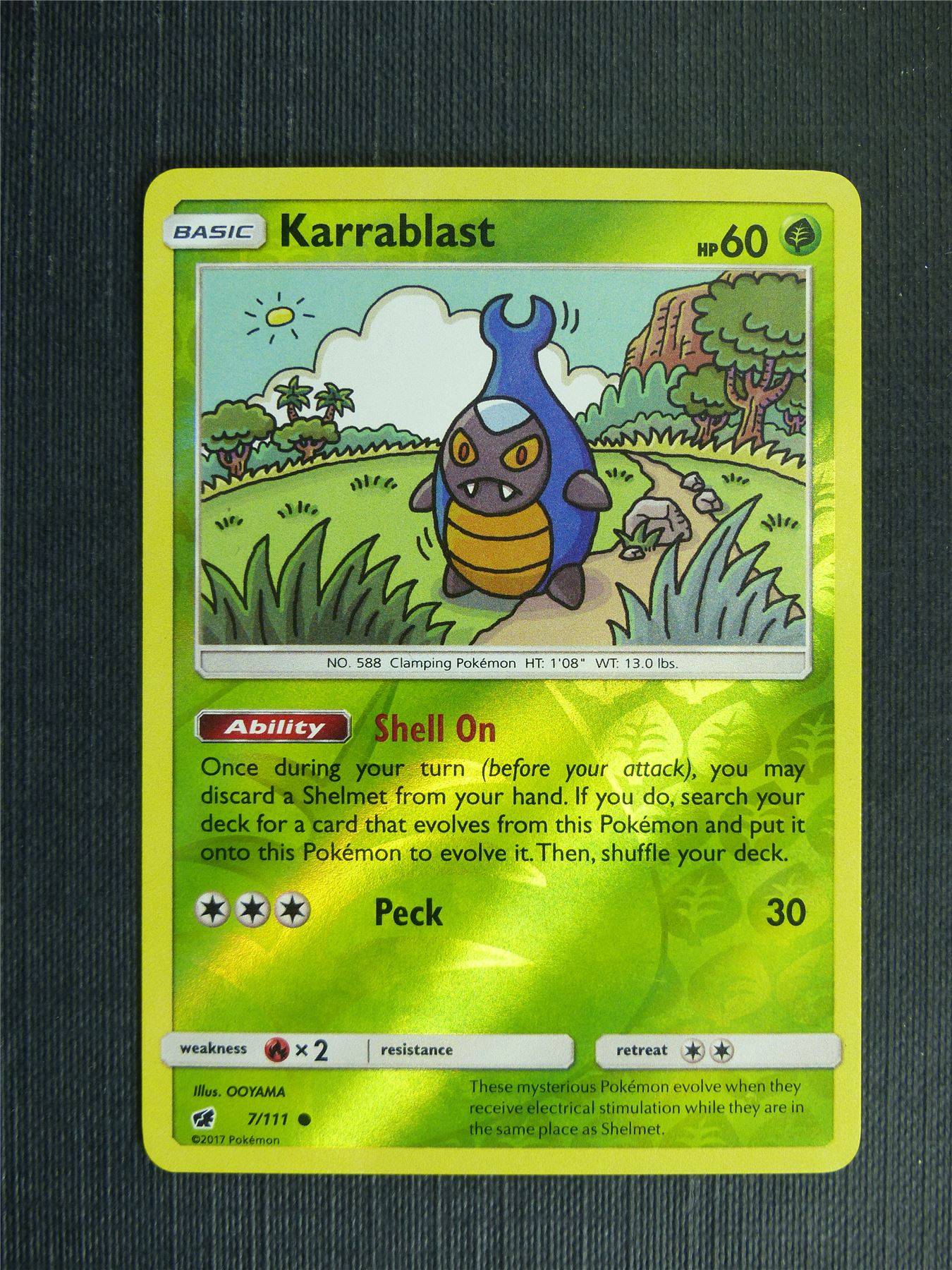 karrablast pokemon card Karrablast 7/111 Reverse Holo