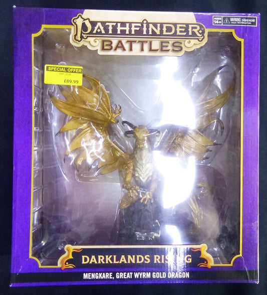 Mengkare - Great Wyrm Gold Dragon - Darklands Rising - Pathfinder Battles Miniature #XZ