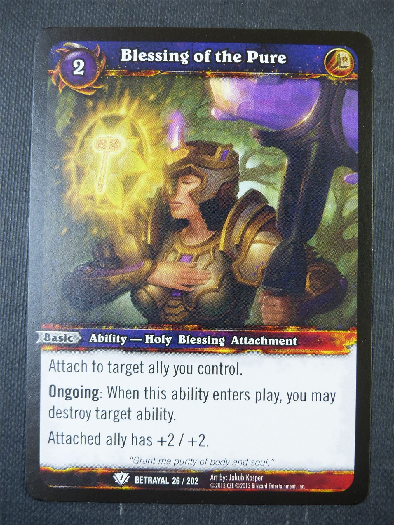 Blessing of the Pure 26/202 - WoW Card #13N