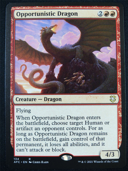 Opportunistic Dragon - AFC - Mtg Card #PJ