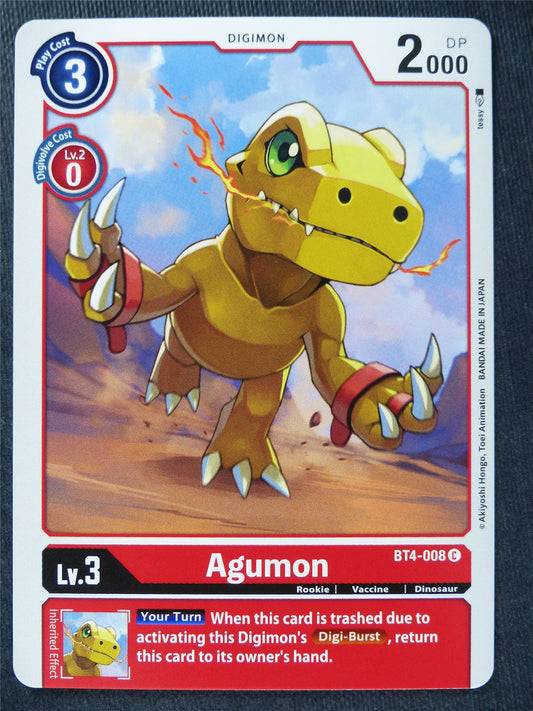 Agumon BT4-008 C - Digimon Cards #10U