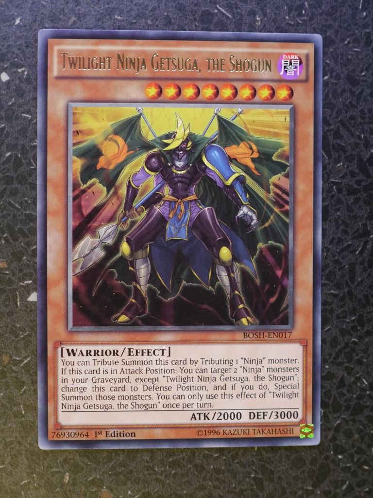 Yugioh Cards: TWILIGHT NINJA GETSUGA, THE SHOGUN BOSH RARE # 3G63