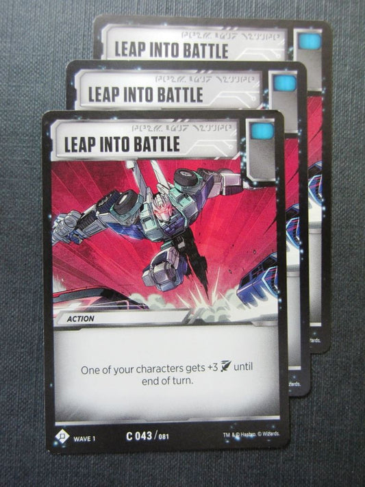 Leap Into Battle C 043/081 x3 - Transformers Cards # 7F20