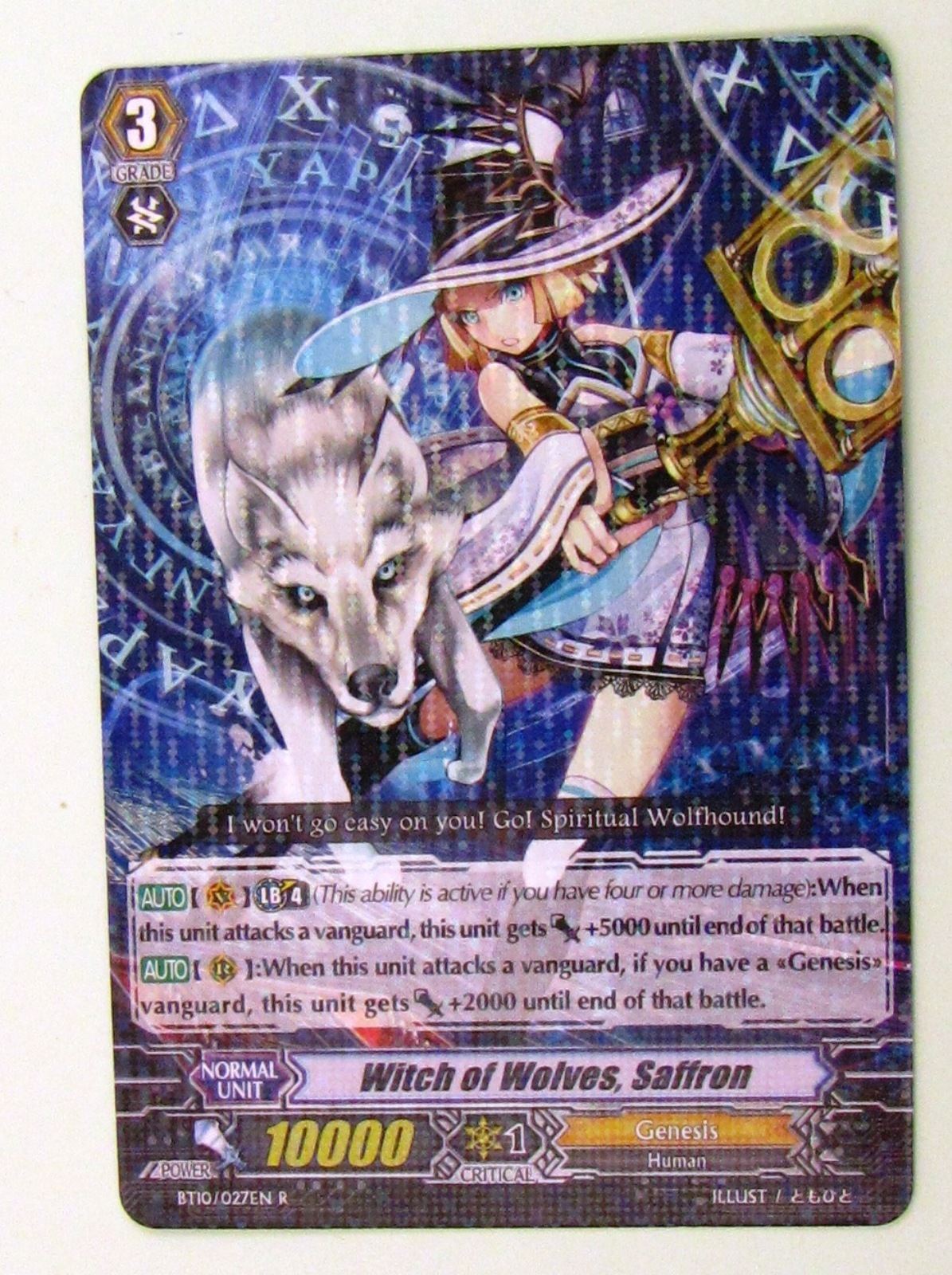 Cardfight Vanguard: Witch of Wolves, Saffron BT10/027EN R