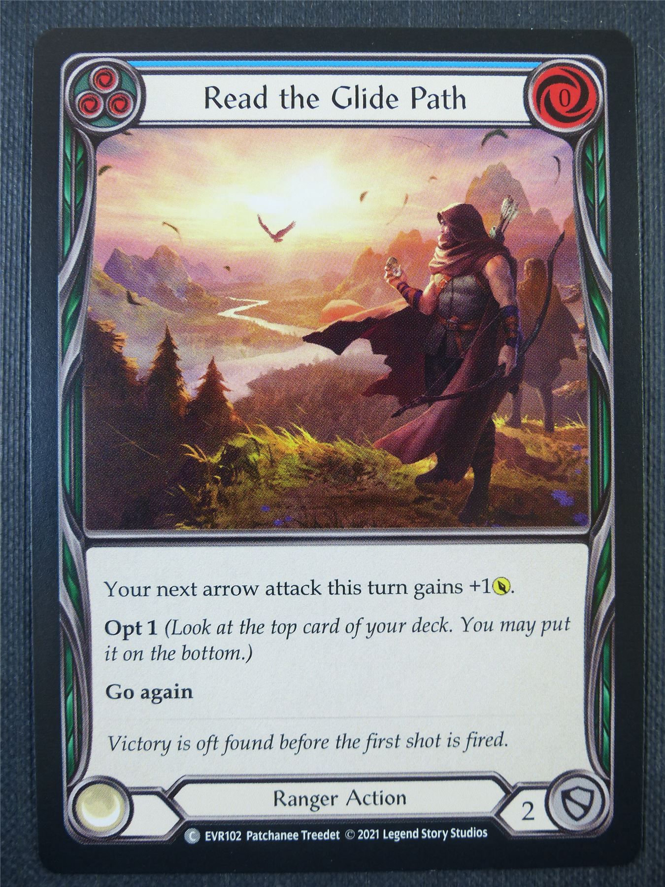 Read the Glide Path Blue - 1st ed Everfest - Flesh & Blood Card #6EQ