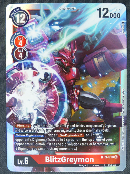 BlitzGreymon BT3-018 SR - Digimon Cards #O2