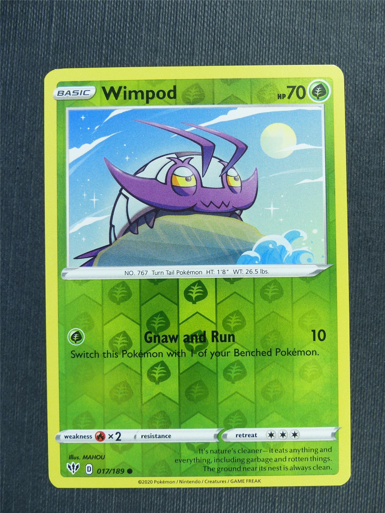 wimpod pokemon card value Wimpod 017/189 Reverse Holo - DAA