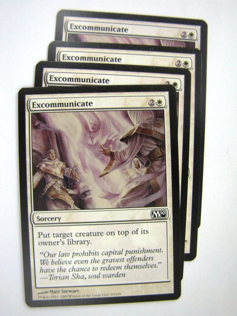 MTG Magic Played Cards: EXCOMMUNICATE x4 # 7J77