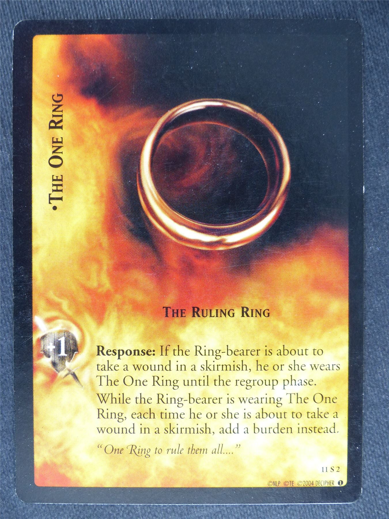 The One Ring 11 S 2 - played - LotR Cards #LU