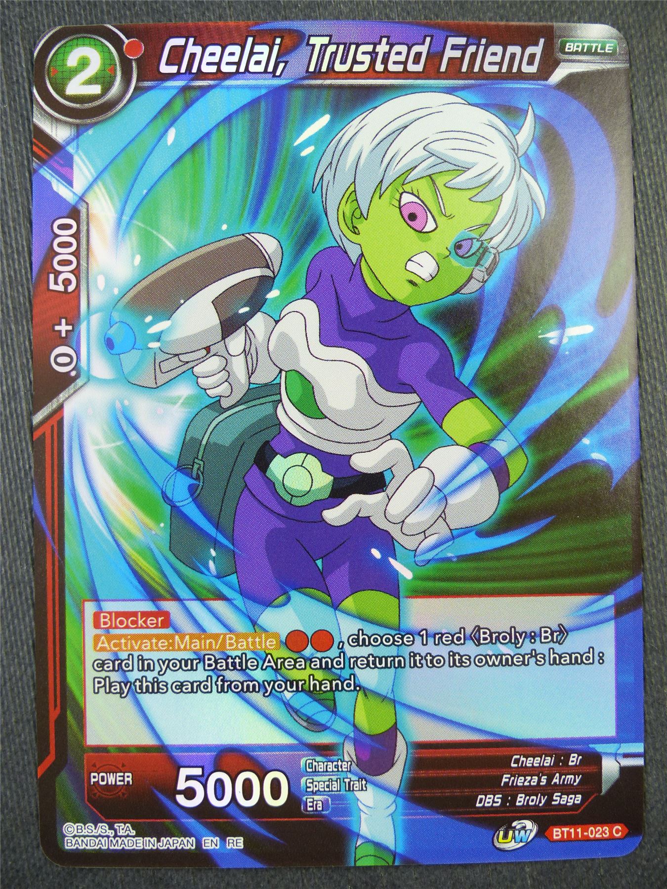 Cheelai Trusted Friend BT11 Foil - Dragon Bal Super Card #8ZL