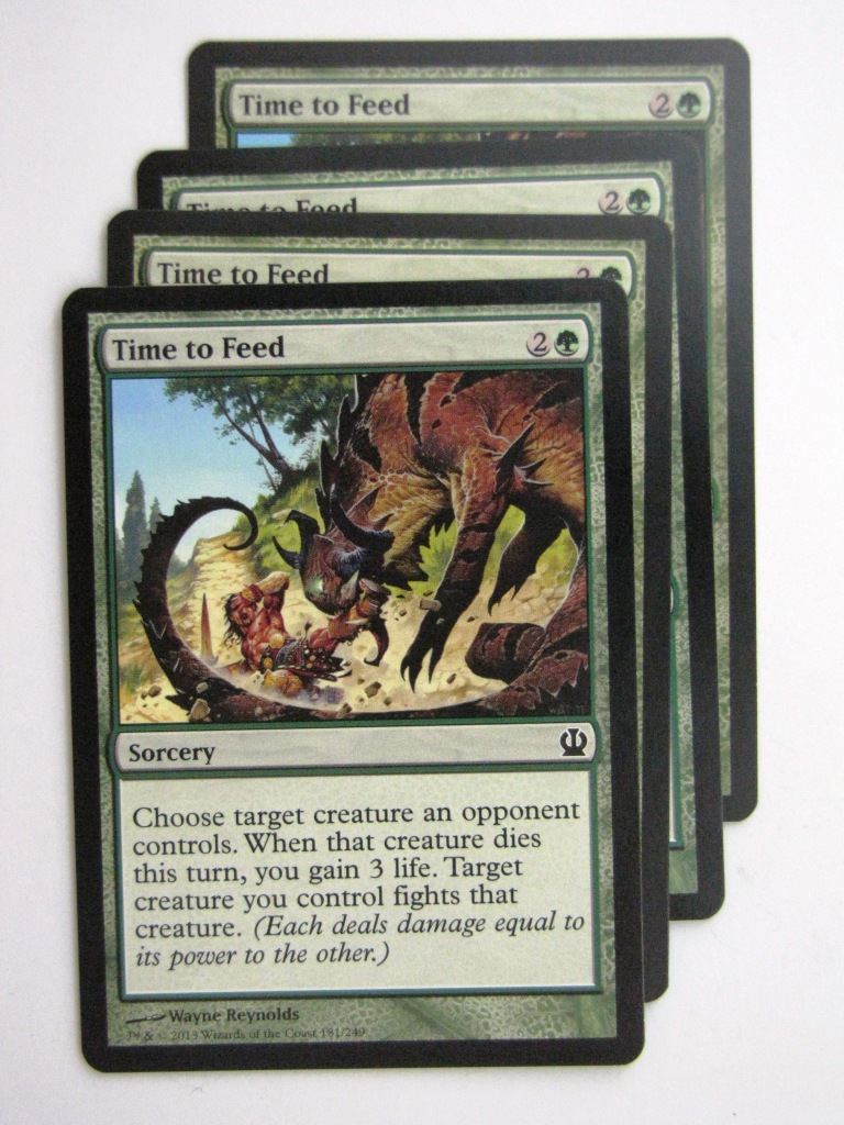 MTG Magic Cards: TIME TO FEED x4 Theros playset # 23J61