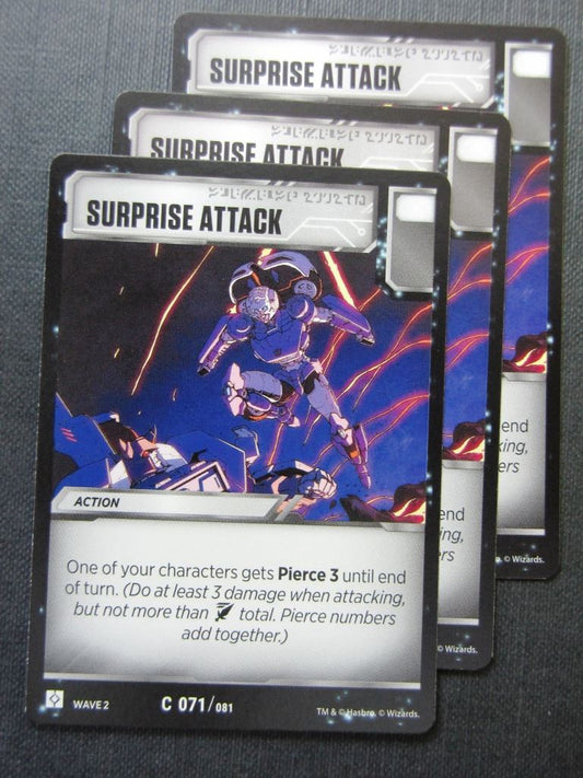 Surprise Attack C 071/081 x3 - Transformers Cards # 7F49