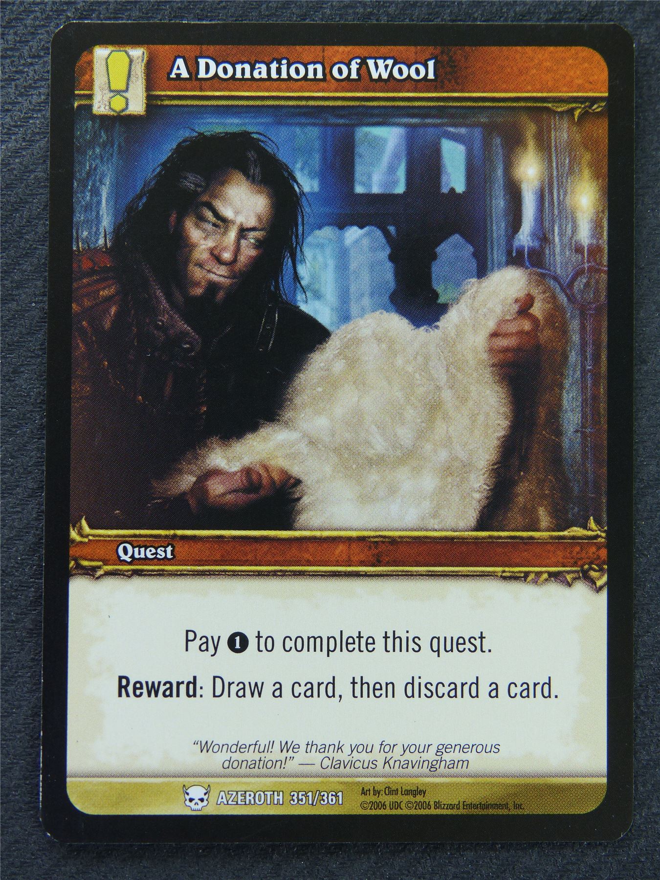 A Donation Of Wool - Common - World Of Warcraft #1DR