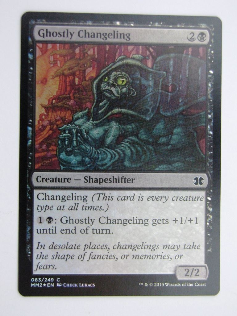 MTG MODERN MASTERS TWO FOIL: GHOSTLY CHANGELING # 27J56