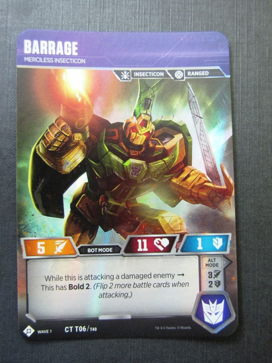 Barrage CT T06/T40 - Foil - Transformers Cards # 4I100