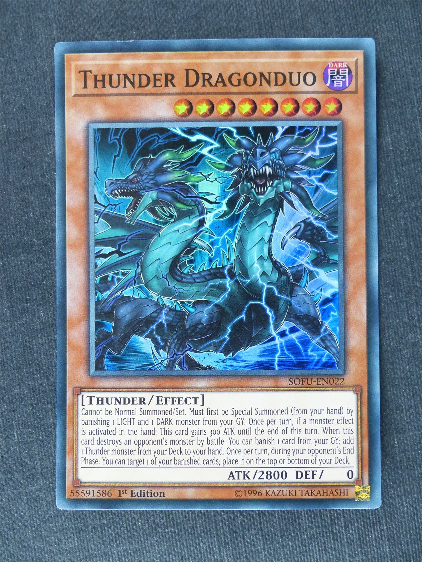 Thunder Dragonduo SOFU Super Rare - 1st ed - Yugioh Cards #UI Archeron Thunder Dragonduo SOFU Super Rare - 1st ed - Yugioh Cards #UI Archeron