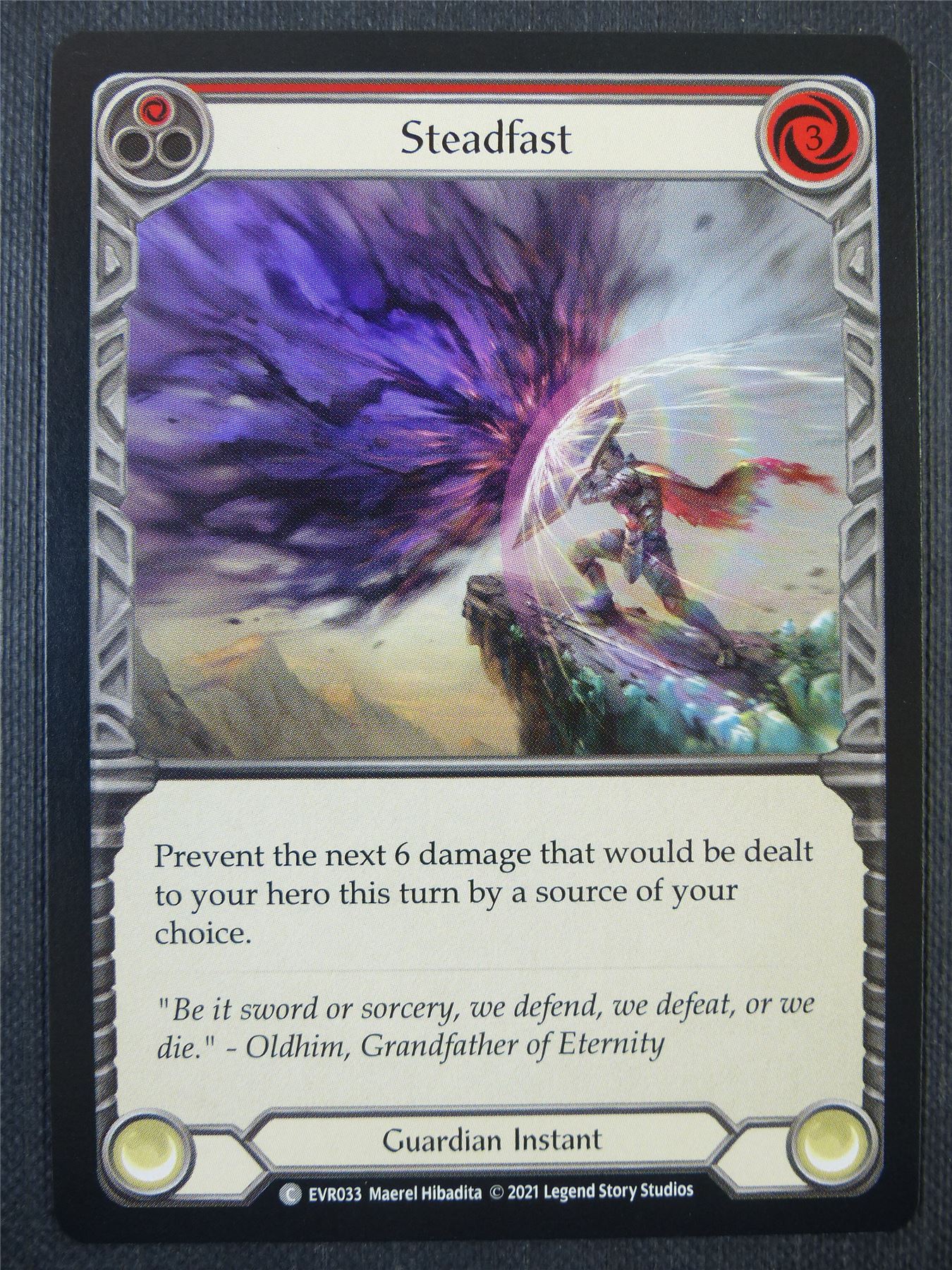 Steadfast Red - 1st ed Everfest - Flesh & Blood Card #6EO