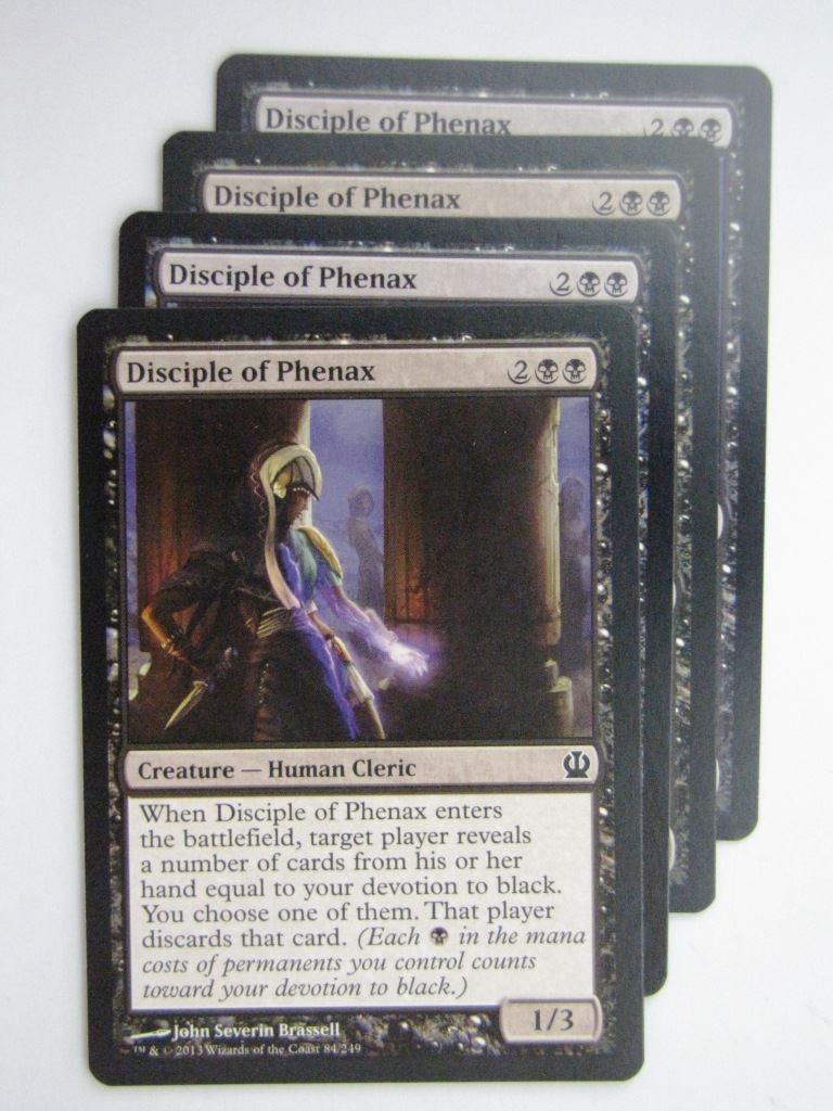 MTG Magic Cards: DISCIPLE OF PHENAX x4 Theros playset # 23J90