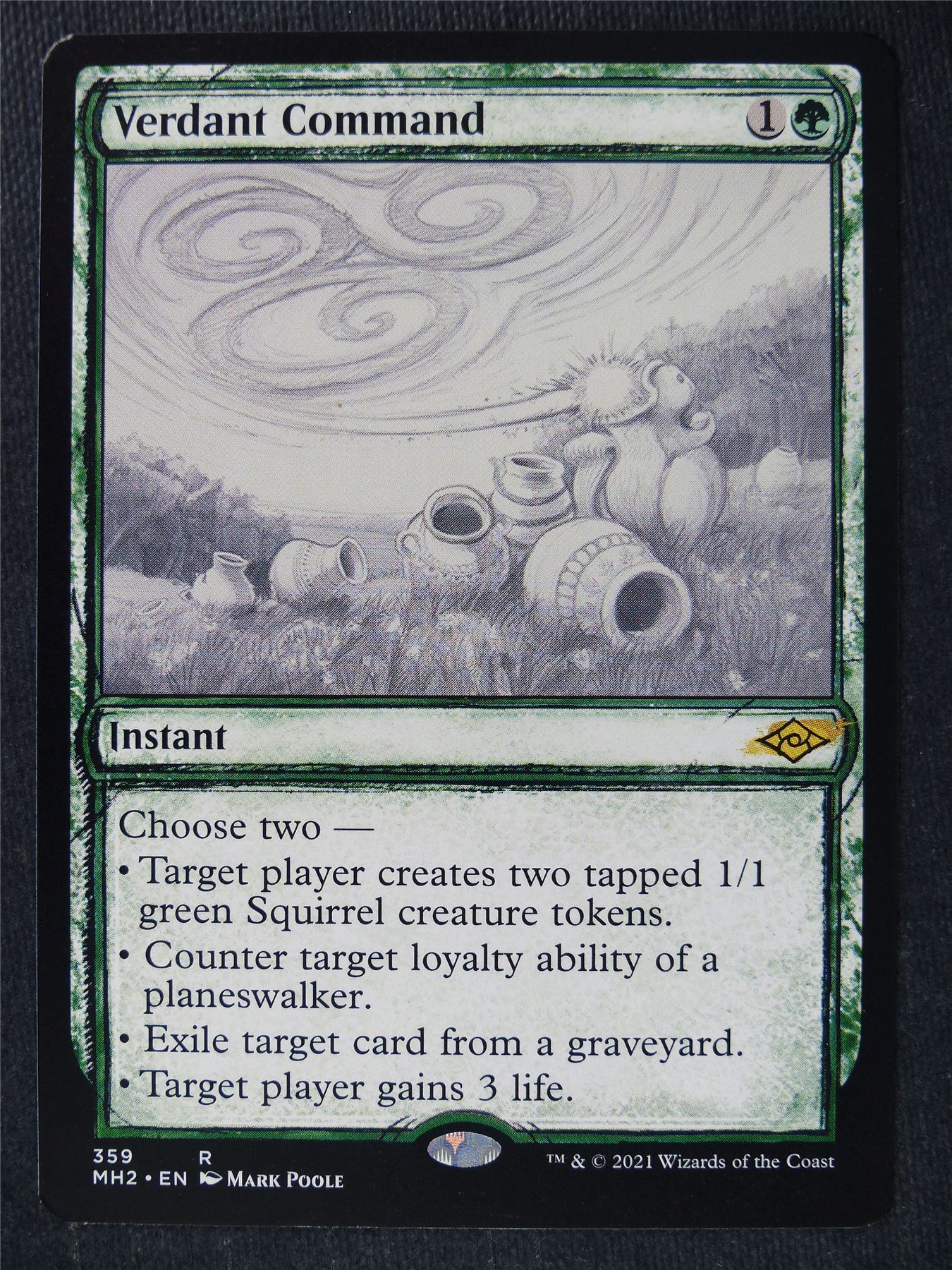 Verdant Command Sketch - MH2 - Mtg Magic Cards #H4